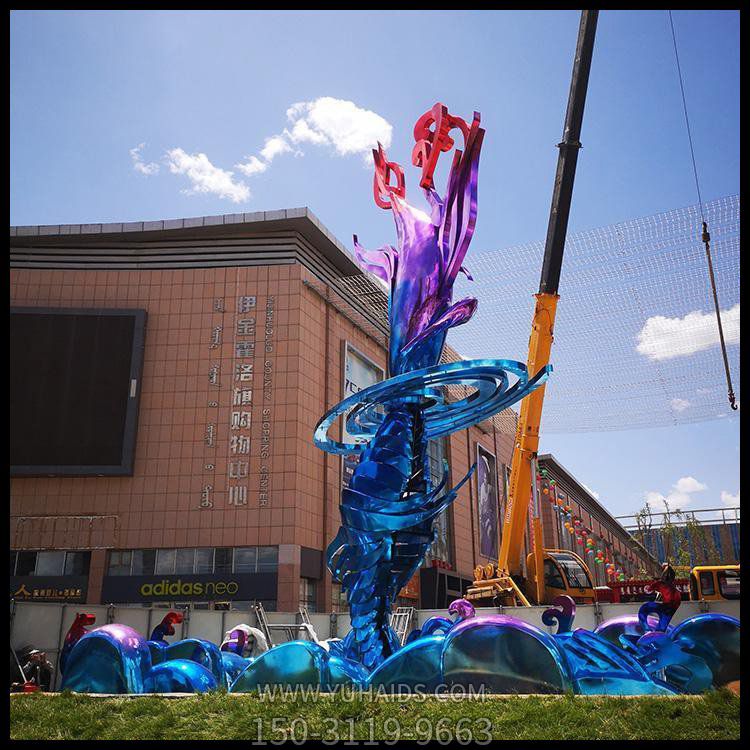 户外园林不锈钢彩绘创意景观摆件博鱼网页版