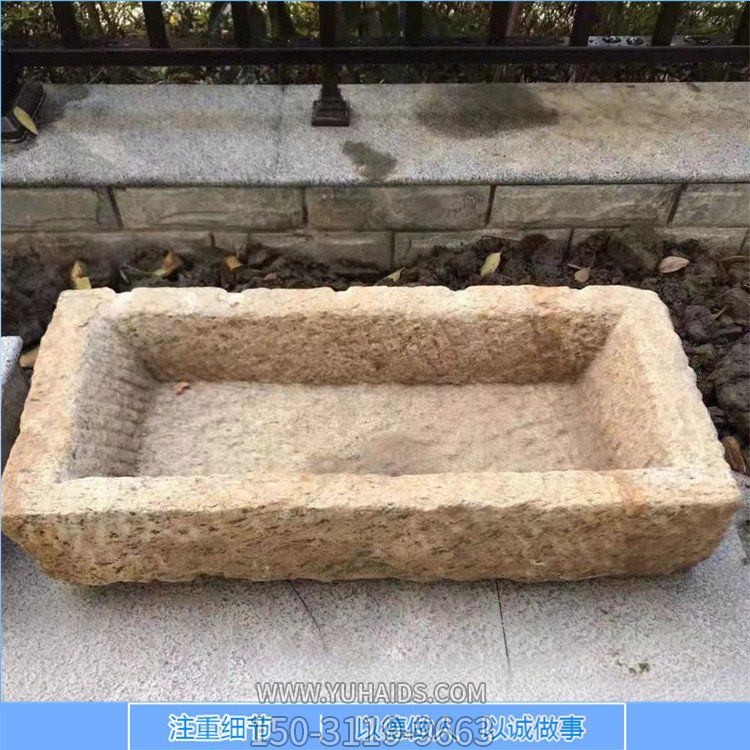 大理石石雕户外园林景观摆件老石槽博鱼网页版