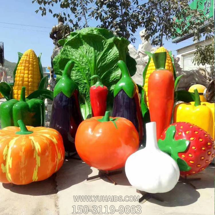玻璃钢彩绘仿真蔬菜水果景观园林摆件博鱼网页版