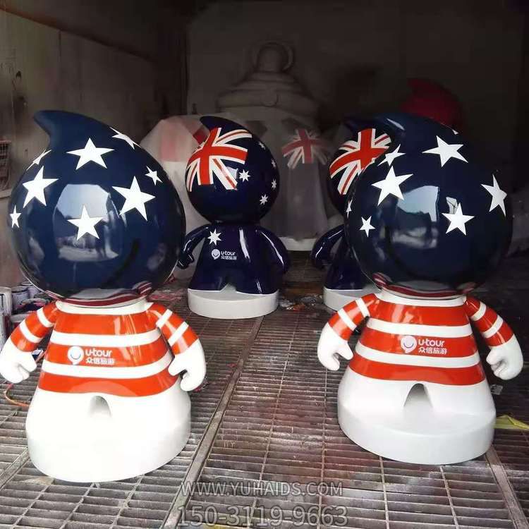 户外公园玻璃钢卡通抽象公仔摆件博鱼网页版