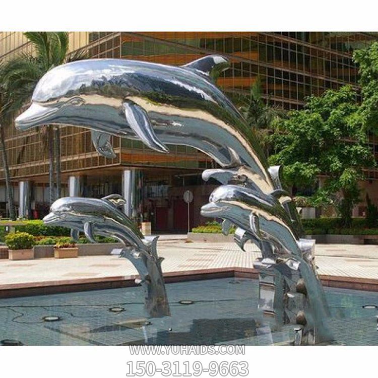 不锈钢镜面广场喷泉水景海豚博鱼网页版