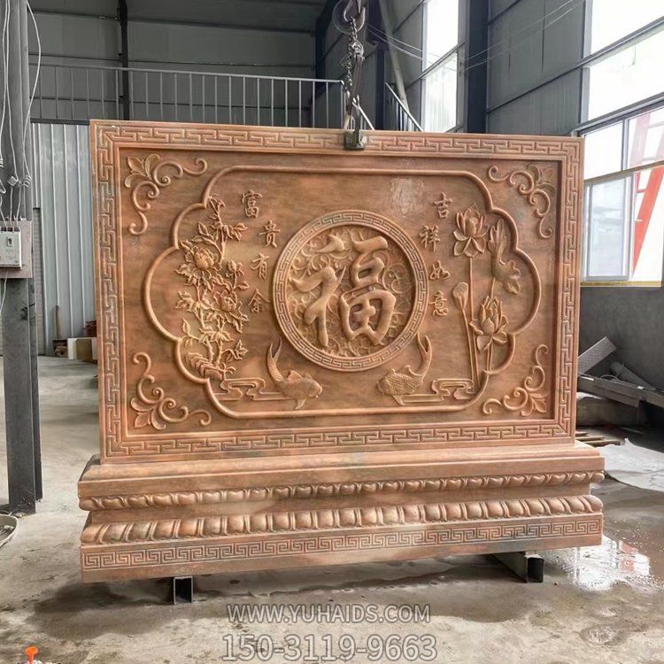 晚霞红浮雕景观影壁壁画博鱼网页版