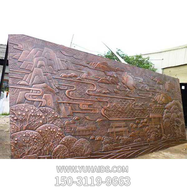 锻铜浮雕户外庭院影壁博鱼网页版