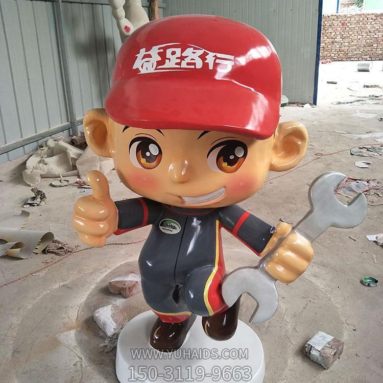 玻璃钢卡通修车工人博鱼网页版