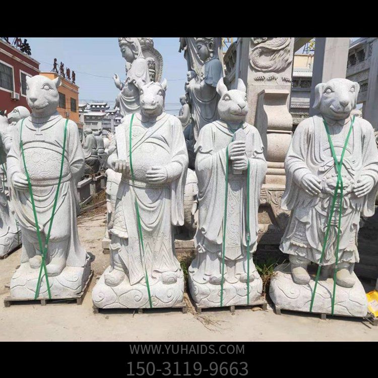 大理石石雕人身兽面十二生肖博鱼网页版