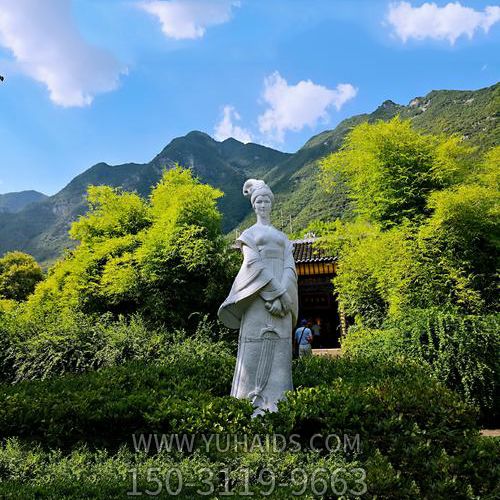 园林景区历史人物古代美女汉白玉站立王昭君像石博鱼网页版