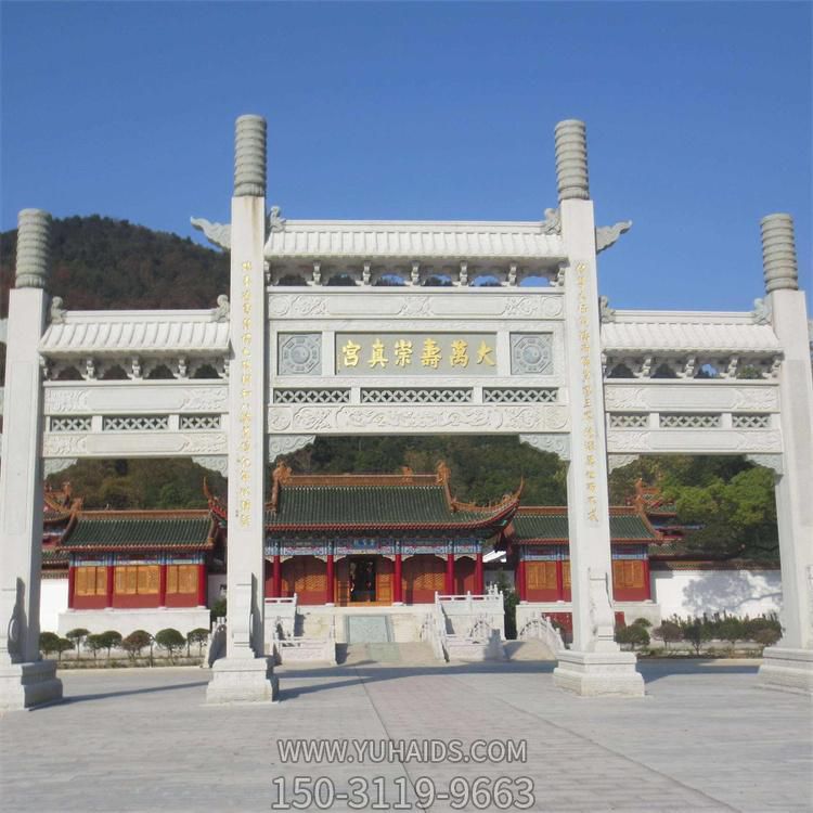 景区大型青石花岗岩石牌坊博鱼网页版