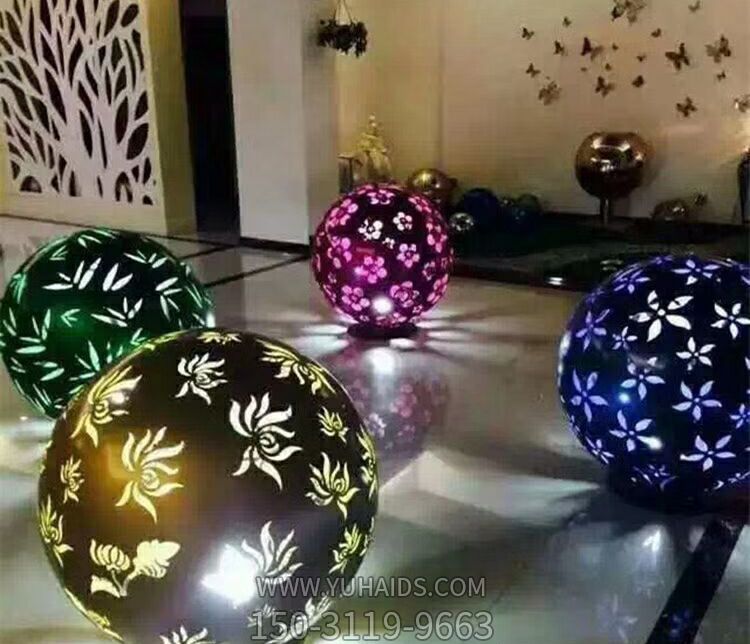 不锈钢彩绘室内照明意境镂空球博鱼网页版