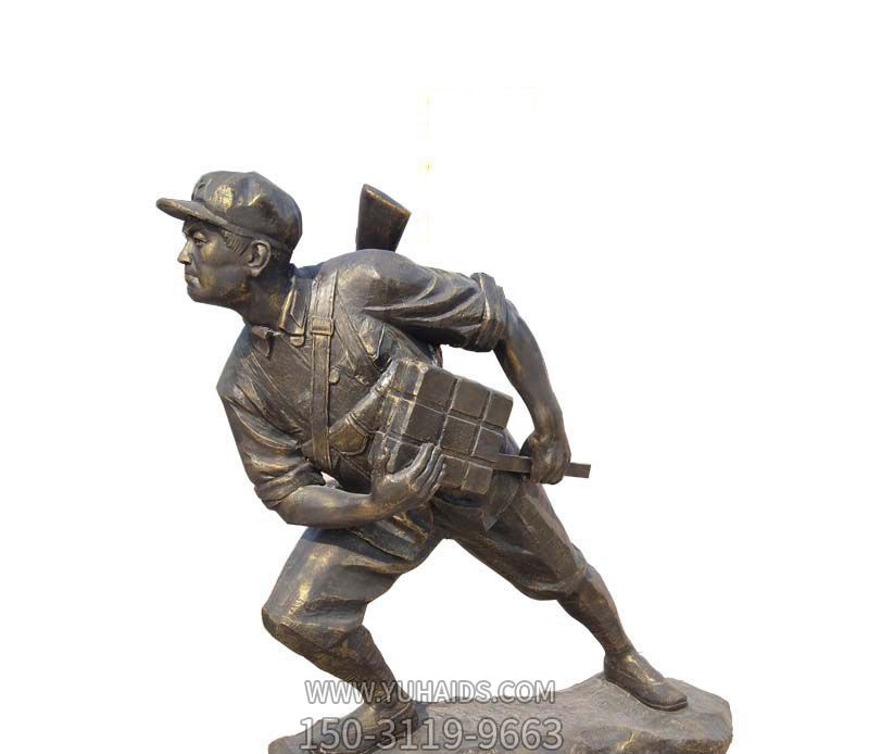 铜雕景区拿着炸药的八路军博鱼网页版