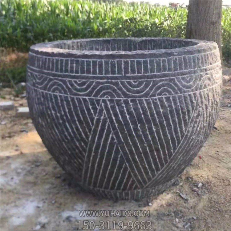 仿古做旧石雕龟纹石养鱼种花鱼缸博鱼网页版