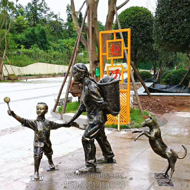 铜雕户外园林情景人物博鱼网页版摆件