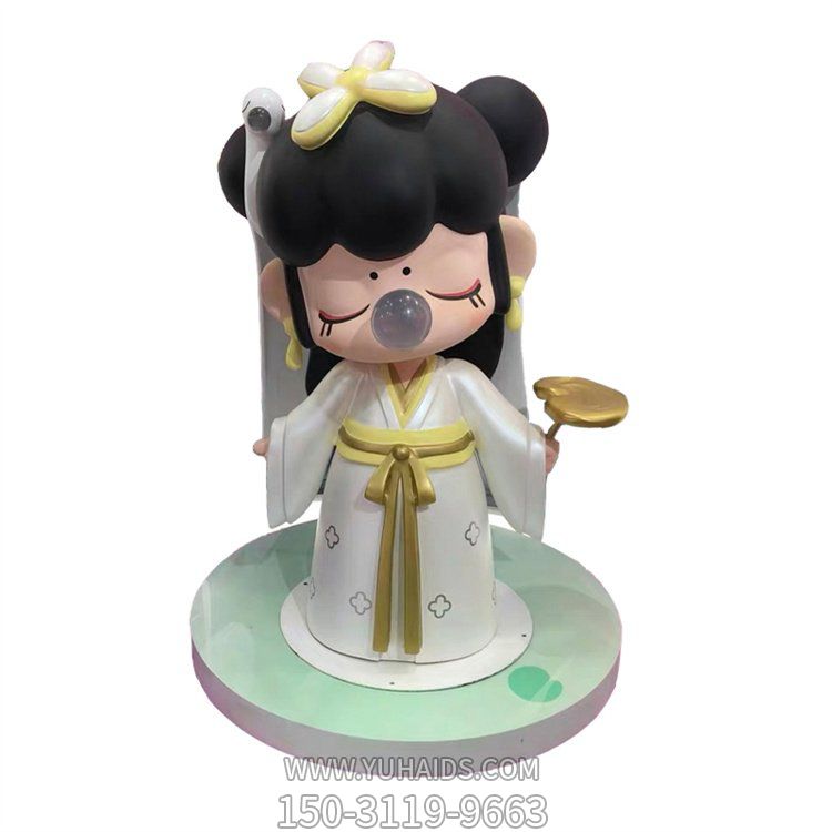 网红店潮流商场玻璃钢卡通古代人物摆件博鱼网页版