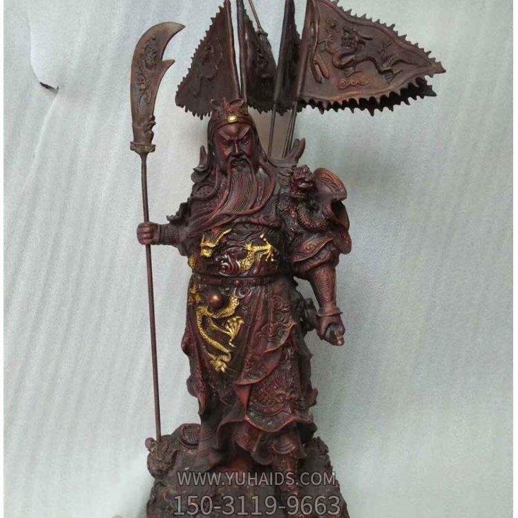 寺庙大型关二爷铜博鱼网页版 武财神铜像