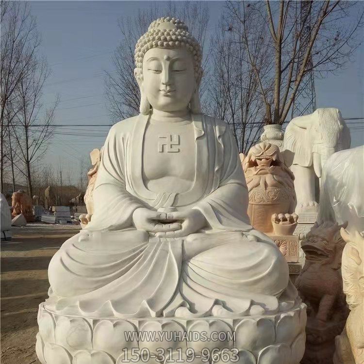 汉白玉石雕园林户外大型如来佛祖博鱼网页版