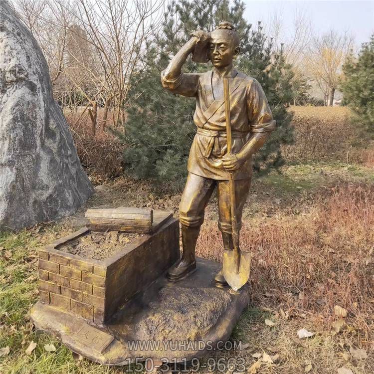 园林景区玻璃钢仿铜民俗人物博鱼网页版