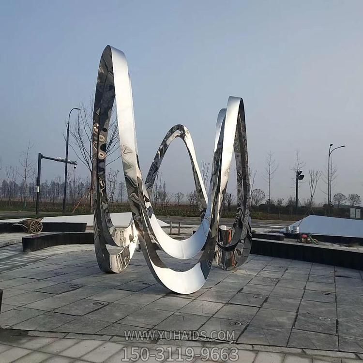 大型不锈钢广场博鱼网页版 异形镂空发光 户外抽象景观博鱼网页版