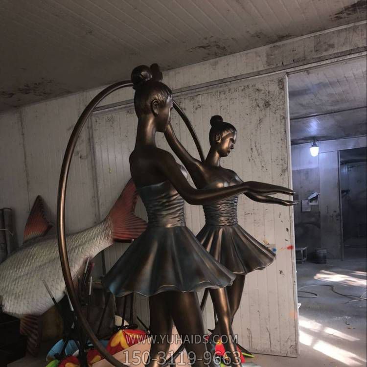 玻璃钢仿铜户外园林跳舞的女孩博鱼网页版