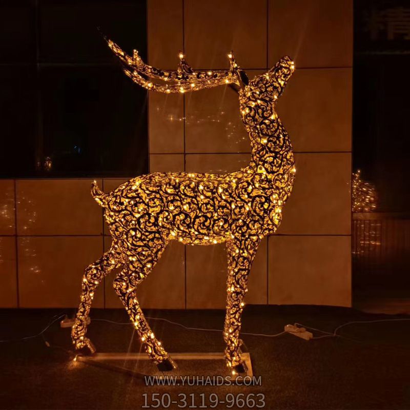 公园景区街道创意不锈钢镂空铁艺夜晚照明鹿博鱼网页版