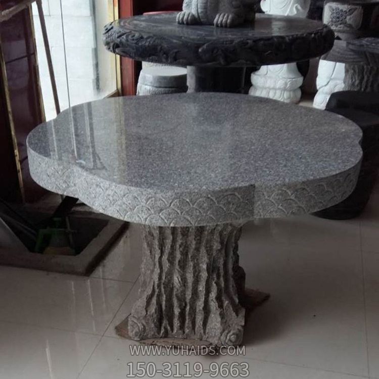  凉亭内摆设 青石雕刻石桌石凳博鱼网页版