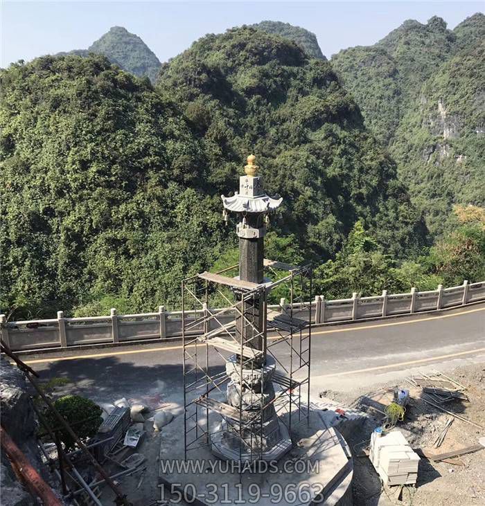 寺庙景区大理石石雕经幢博鱼网页版