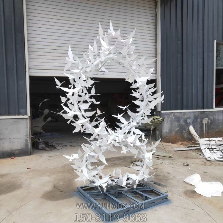 公园广场创意不锈钢抽象和平鸽博鱼网页版