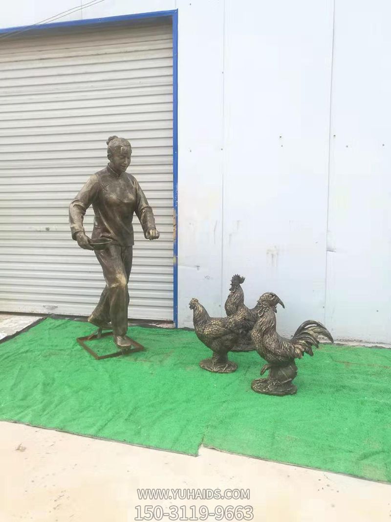 公园里吃食的玻璃钢喷漆鸡博鱼网页版