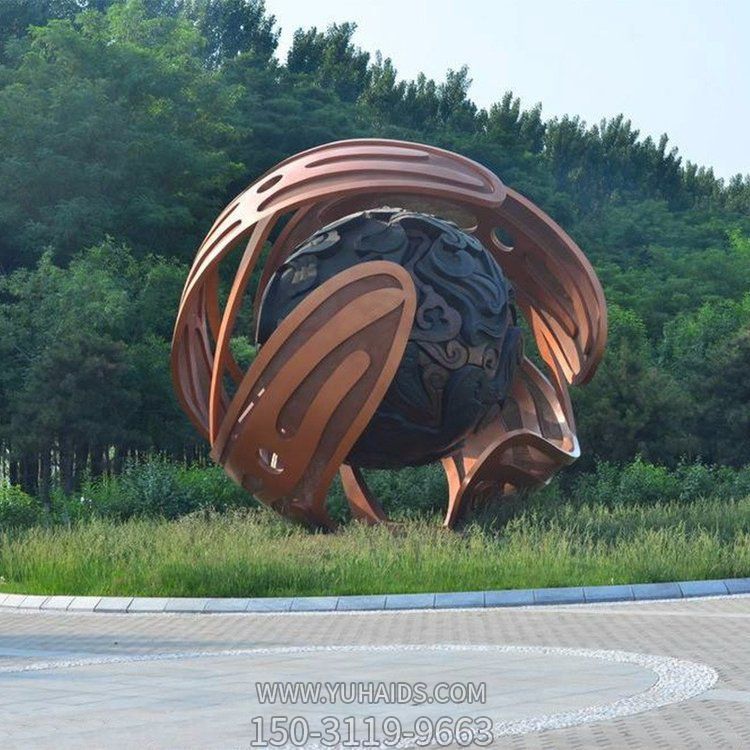 城市广场创意不锈钢圆形景观小品装饰博鱼网页版