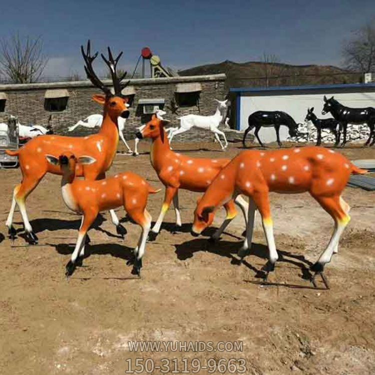 玻璃钢仿真户外园林梅花鹿博鱼网页版