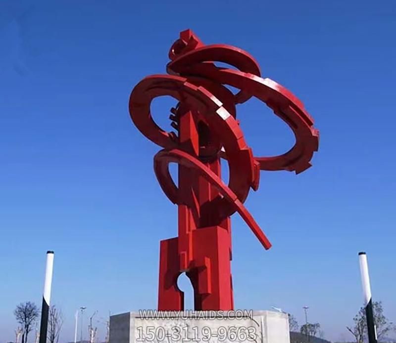 广场大型环绕不锈钢喷漆飘带博鱼网页版