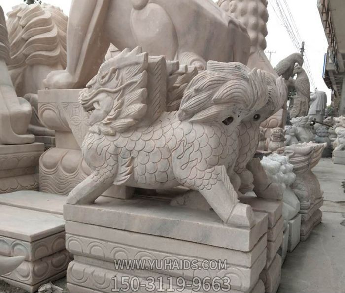 庭院寺庙大理石石雕神兽麒麟博鱼网页版