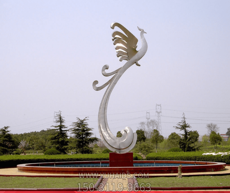 广场不锈钢抽象艺术凤凰博鱼网页版