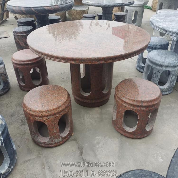 砂石大理石石雕户外园林景观圆形石桌石凳博鱼网页版