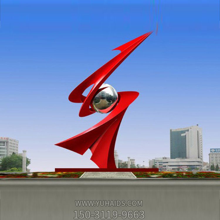 户外城市标志不锈钢飞机抽象景观艺术摆件博鱼网页版