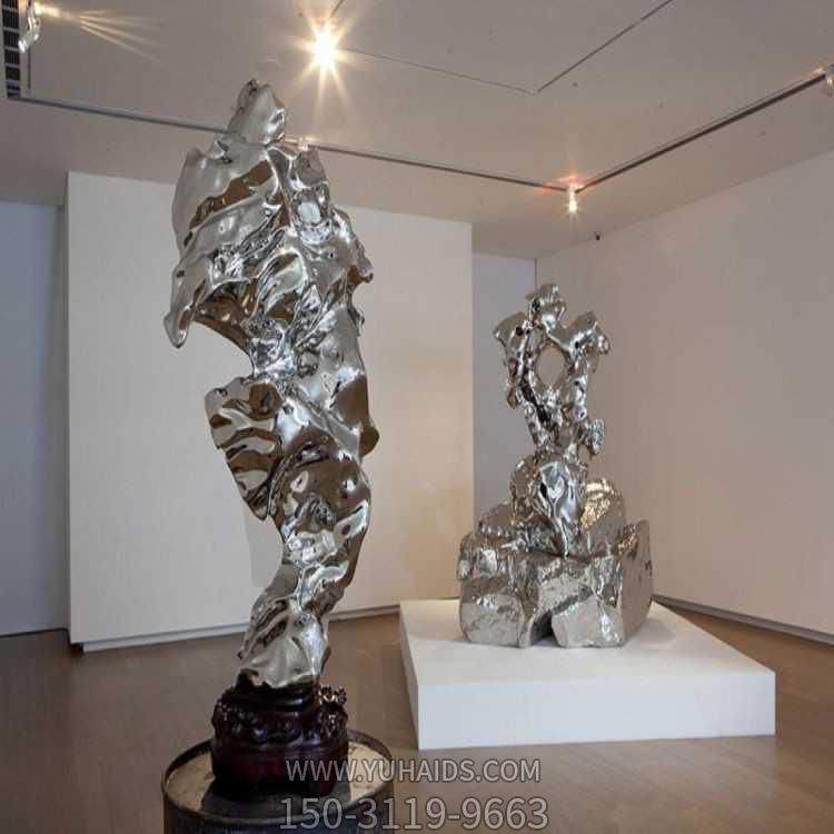 室内创意不锈钢景观珊瑚石博鱼网页版