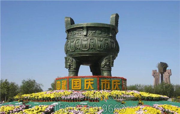 户外广场国庆创意不锈钢仿铜喷漆鼎博鱼网页版