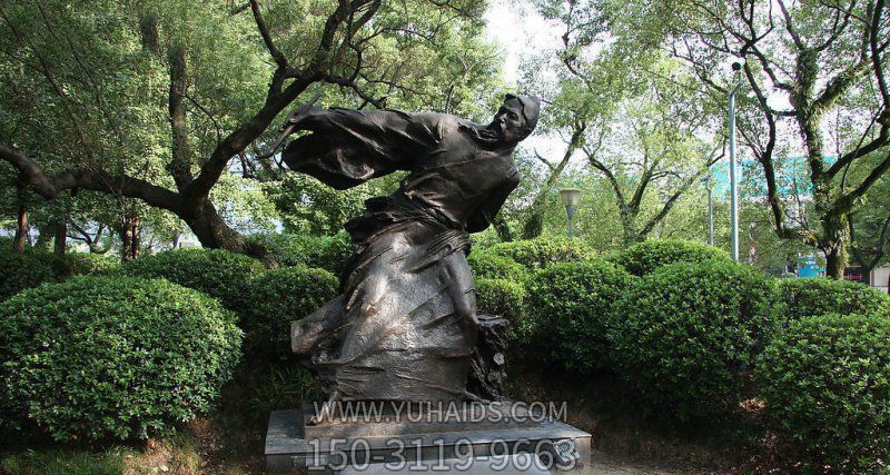 校园广场古代人物鎏金铸造王羲之铜雕博鱼网页版