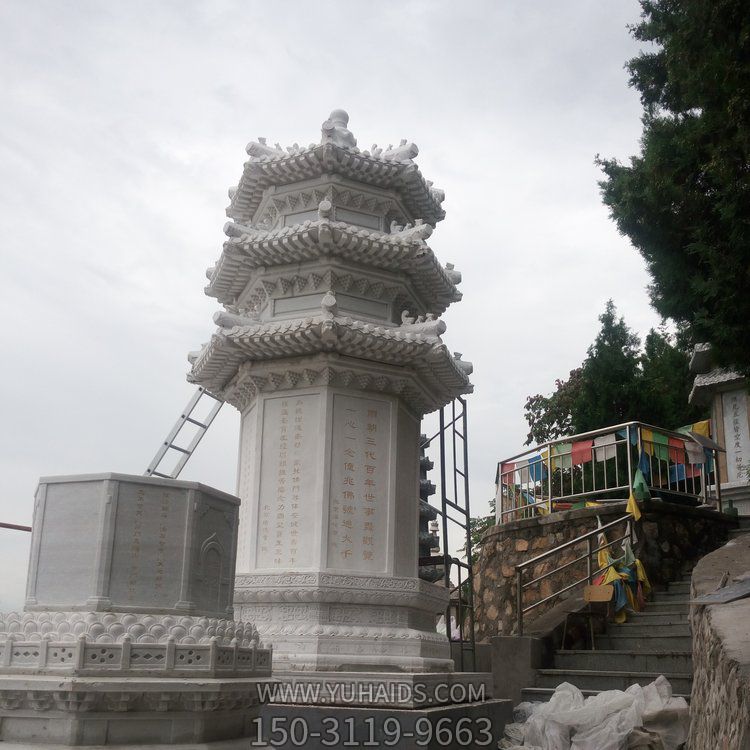 大理石石雕园林景观大型佛塔博鱼网页版