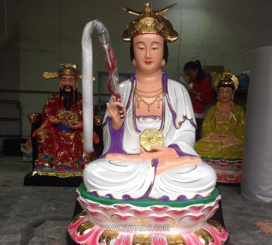 玻璃钢彩绘寺庙景区蚕神娘娘博鱼网页版