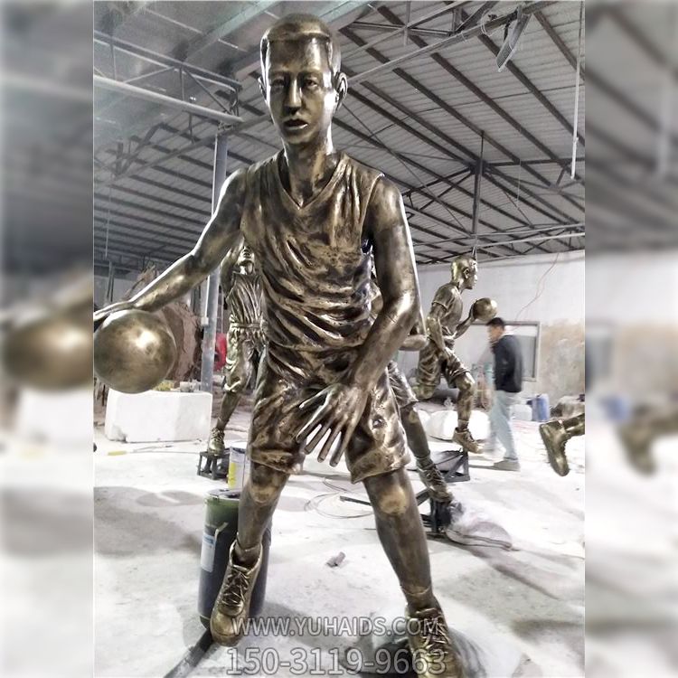 景区景观摆放打篮球玻璃钢运动人物博鱼网页版