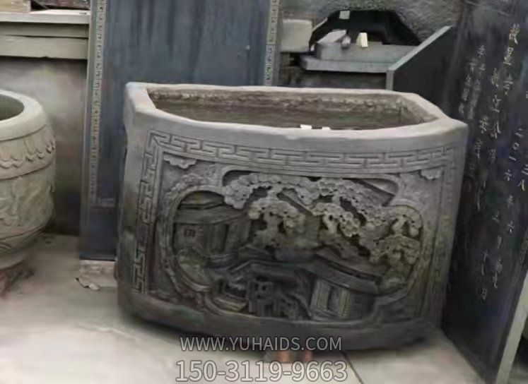 仿古做旧庭院老物件石缸博鱼网页版