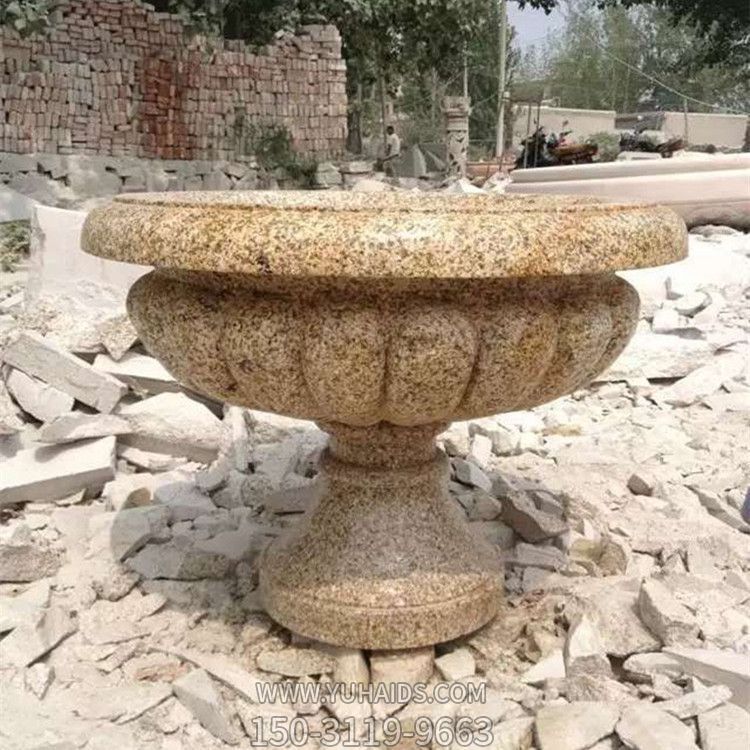 花岗岩石雕创意花盆花钵博鱼网页版摆件