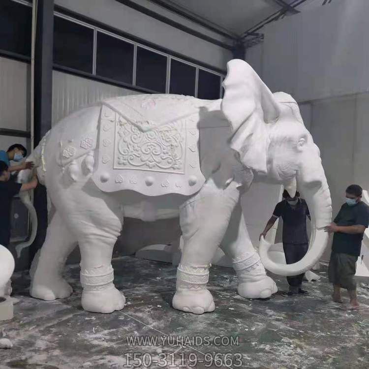 企业单位大型大理石石雕镇宅招财大象博鱼网页版