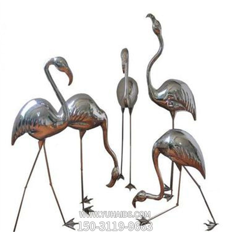 不锈钢户外园林景观动物火烈鸟博鱼网页版