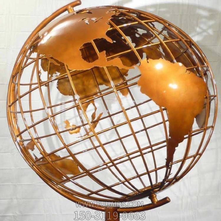 不锈钢金属镂空户外园林景观地球仪博鱼网页版