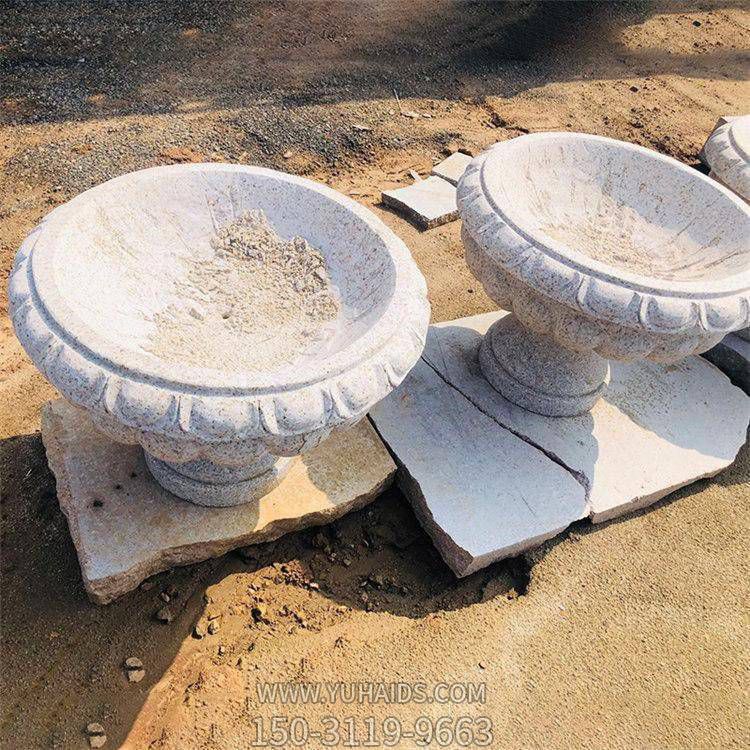 小区广场摆放花岗岩雕刻欧式花盆花钵博鱼网页版