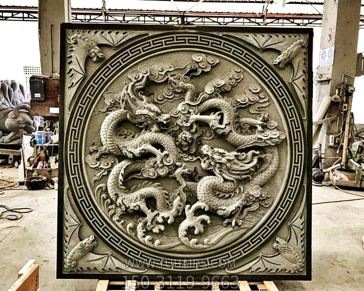 景区庭院创意石雕花窗博鱼网页版 工艺品装饰摆件 央美