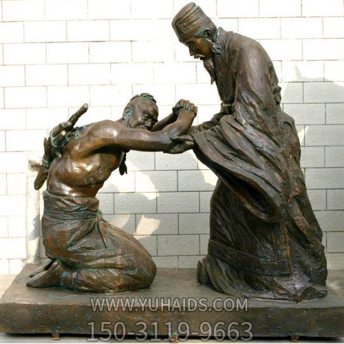 寓言故事玻璃钢仿铜负荆请罪人物博鱼网页版