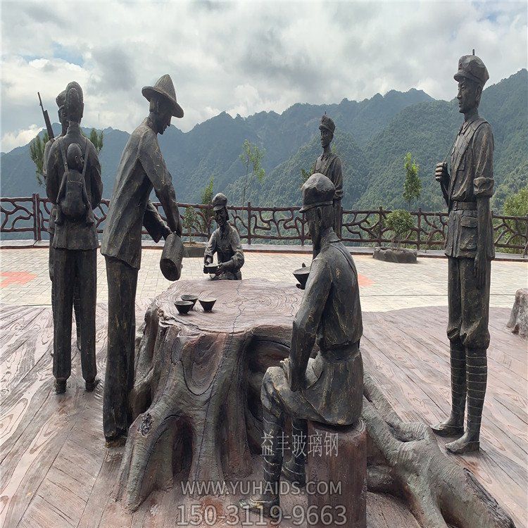 城市街头情景小品玻璃钢仿铜园林景观人物博鱼网页版