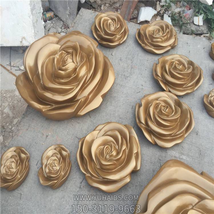 园林景观玻璃钢仿铜抽象花朵博鱼网页版