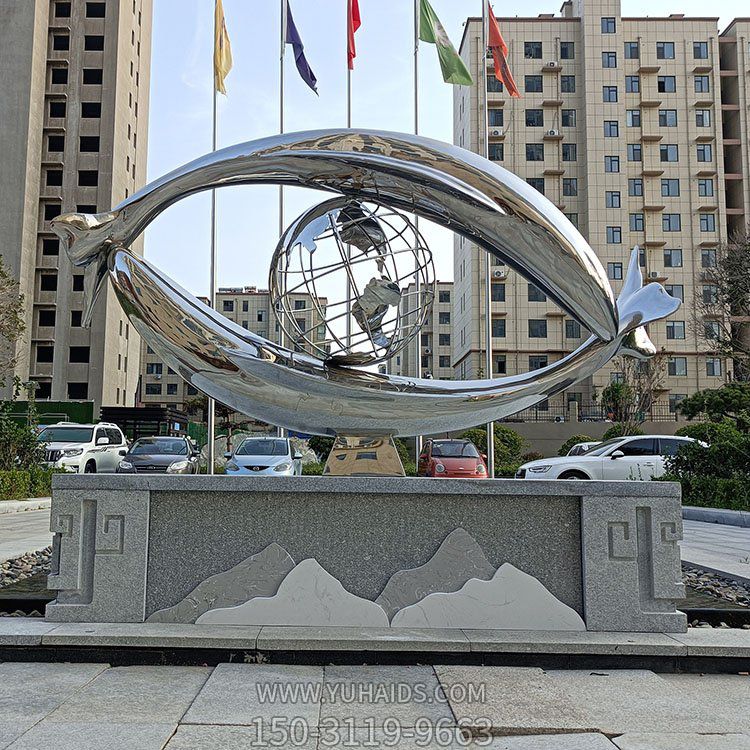 抽象鱼，眼镜，不锈钢创意景观标识博鱼网页版